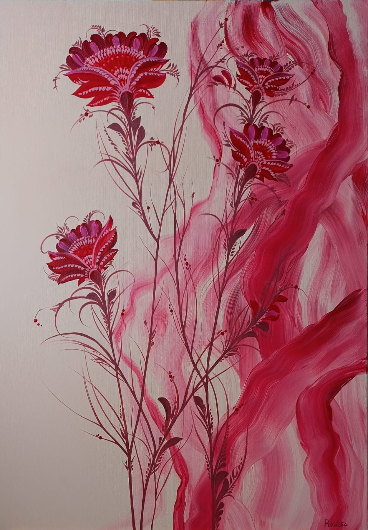 Oksana Pokutsa — Crimson Silk Garden