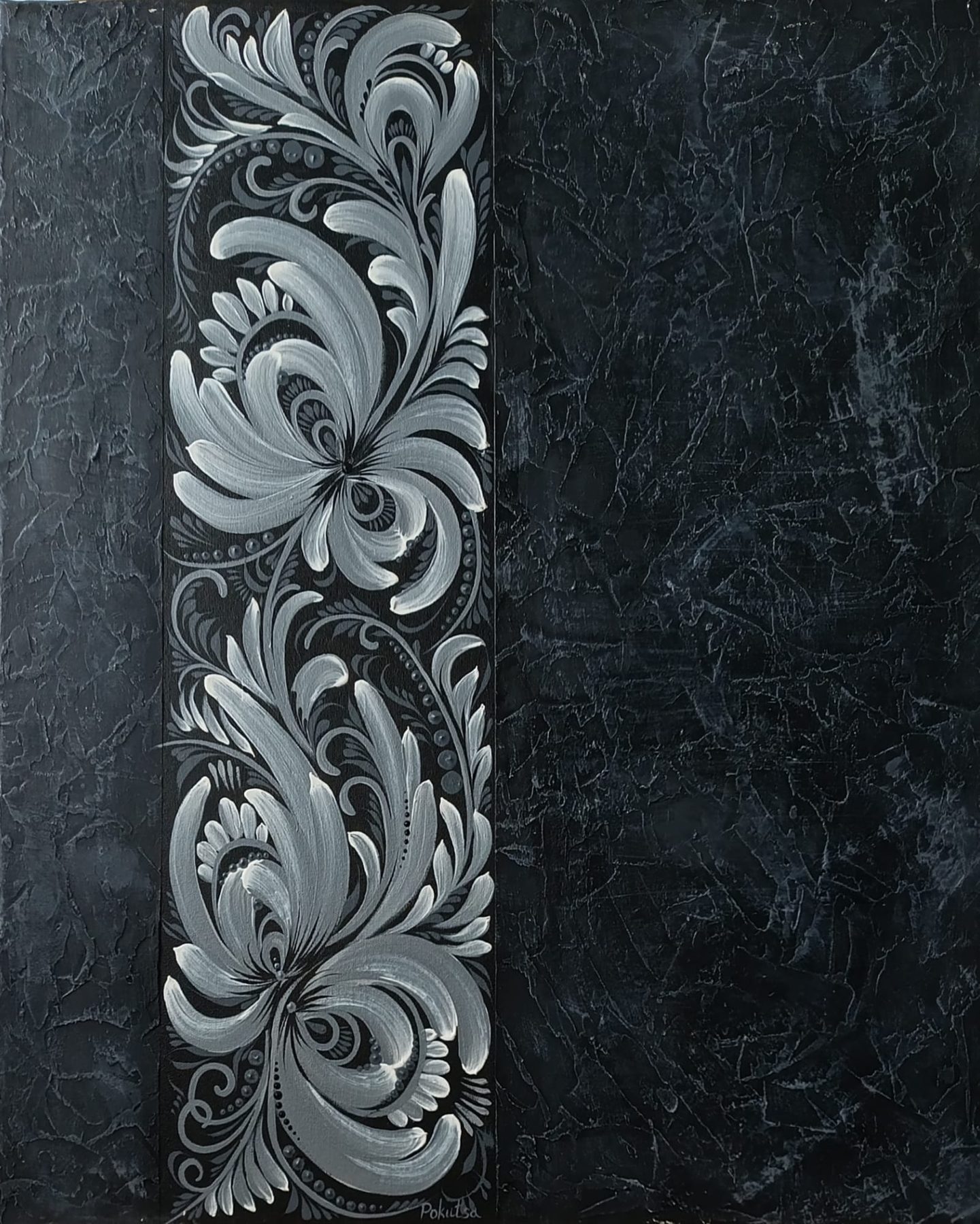 Oksana Pokutsa — Black Relief Panel