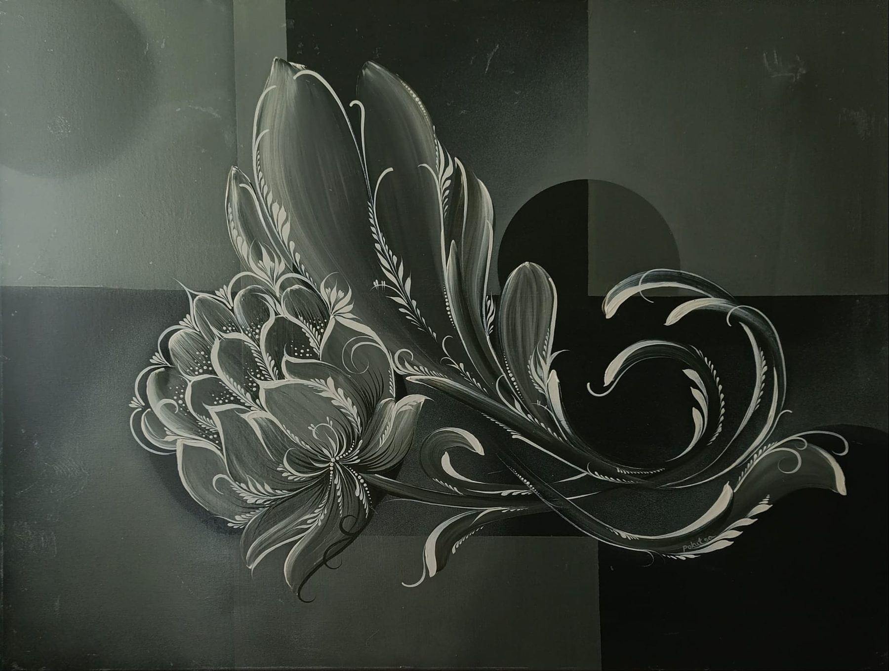 Oksana Pokutsa — Black Botanical Flow